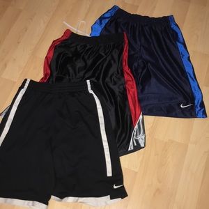 Three pairs of Nike Basketball Shorts